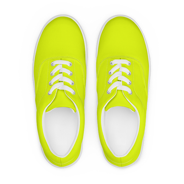 Women's Lace-Up Canvas Shoes | Neon Lime