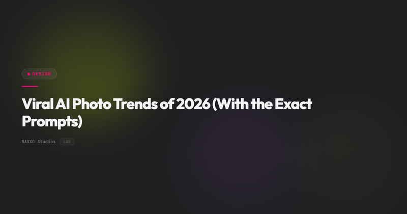 Viral AI Photo Trends of 2026 (With the Exact Prompts)