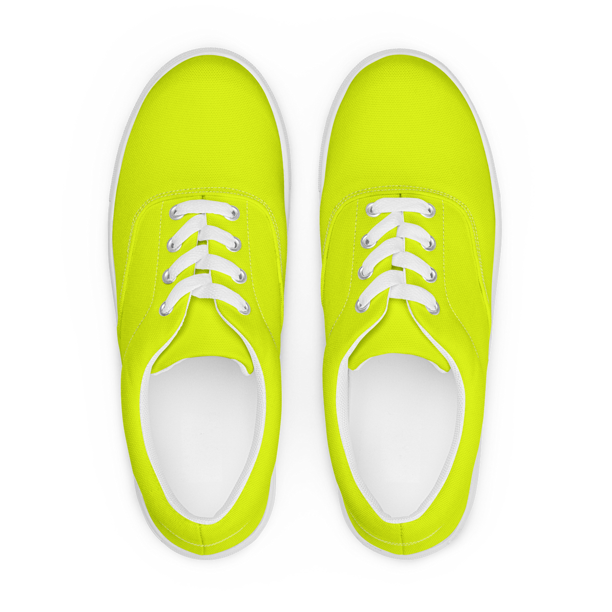 Men's Lace-Up Canvas Shoes | Neon Lime