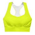 Recycled Longline Sports Bra | Neon Lime