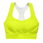 Recycled Longline Sports Bra | Neon Lime