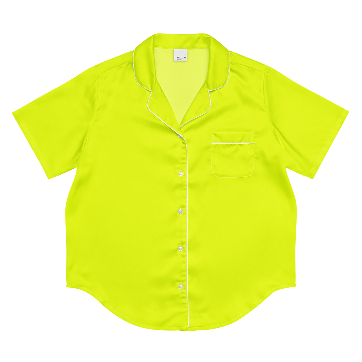 Women's Short Sleeve Pajama Top | Neon Lime