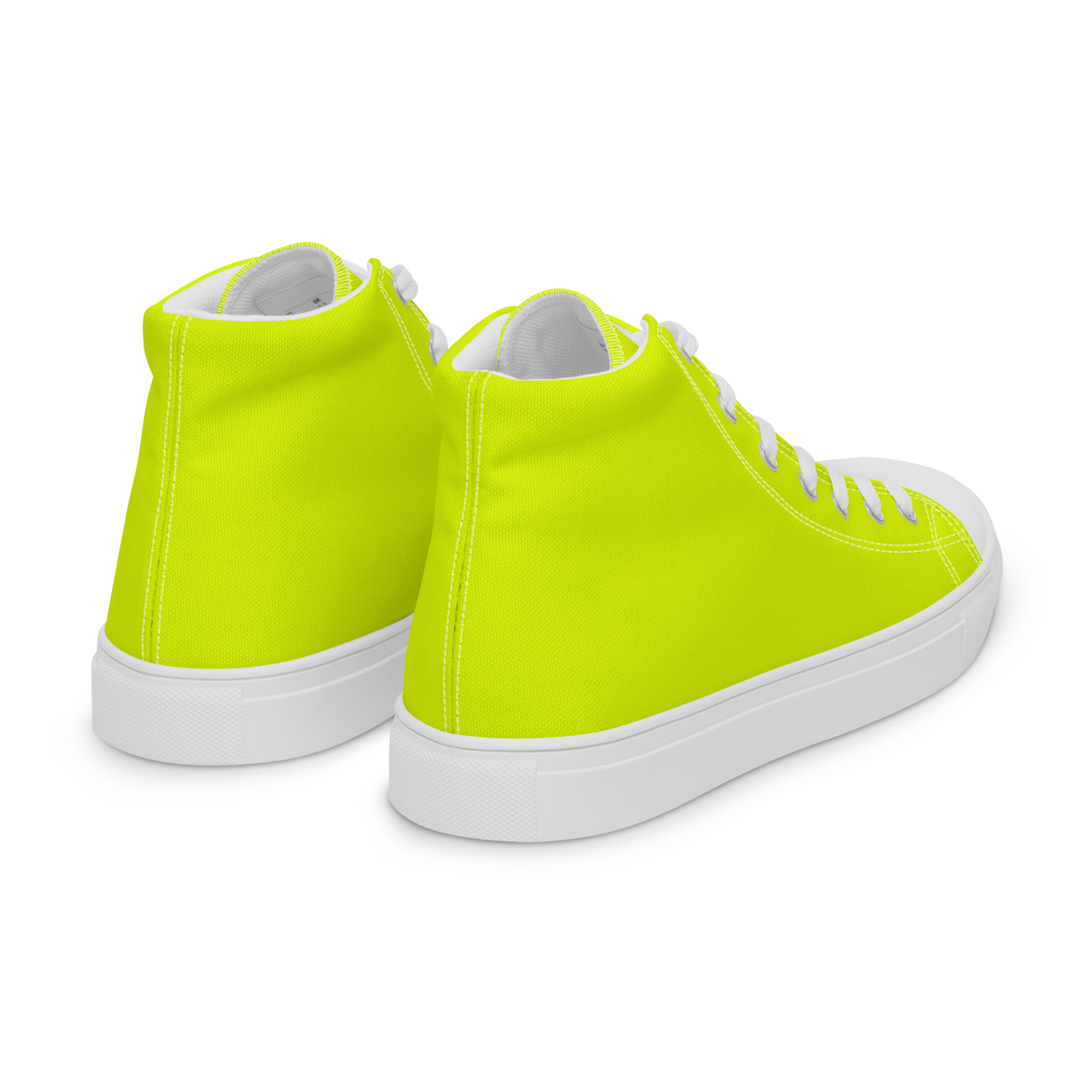Men's High Top Canvas Shoes | Neon Lime