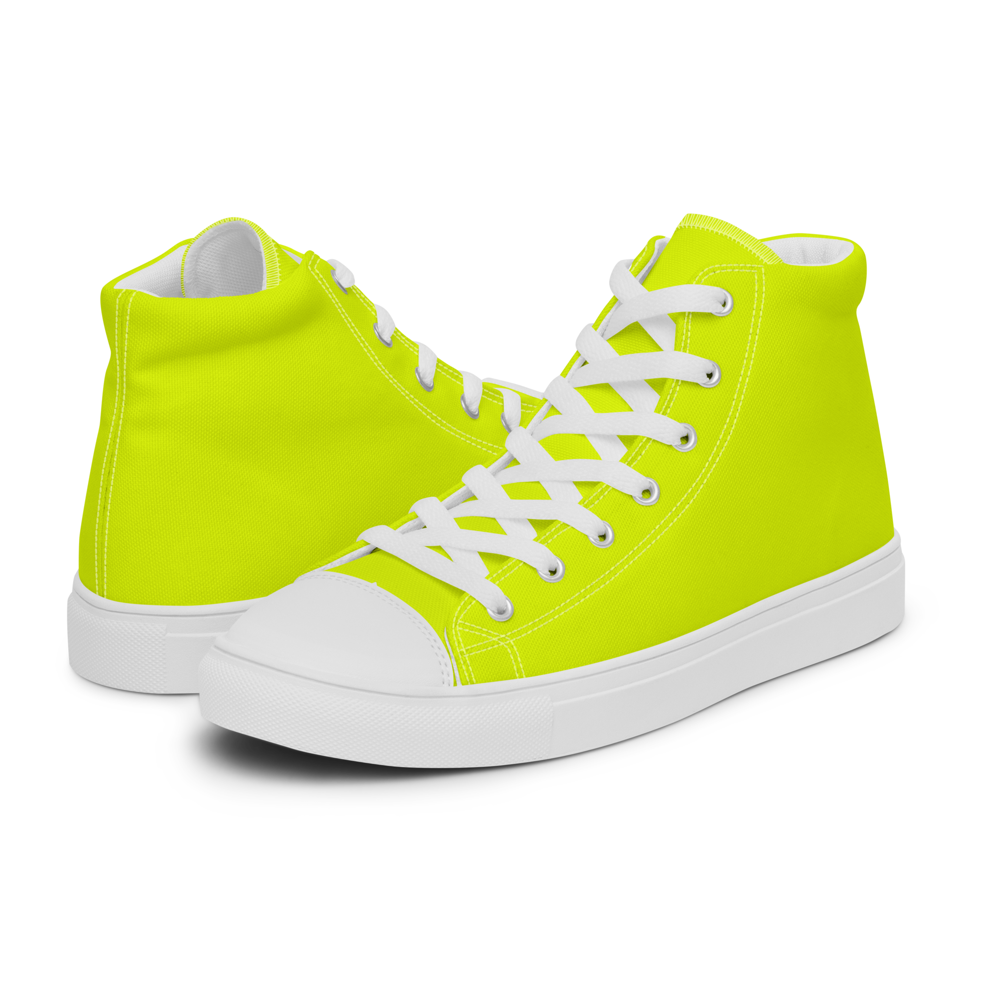 Women's High Top Canvas Shoes | Neon Lime