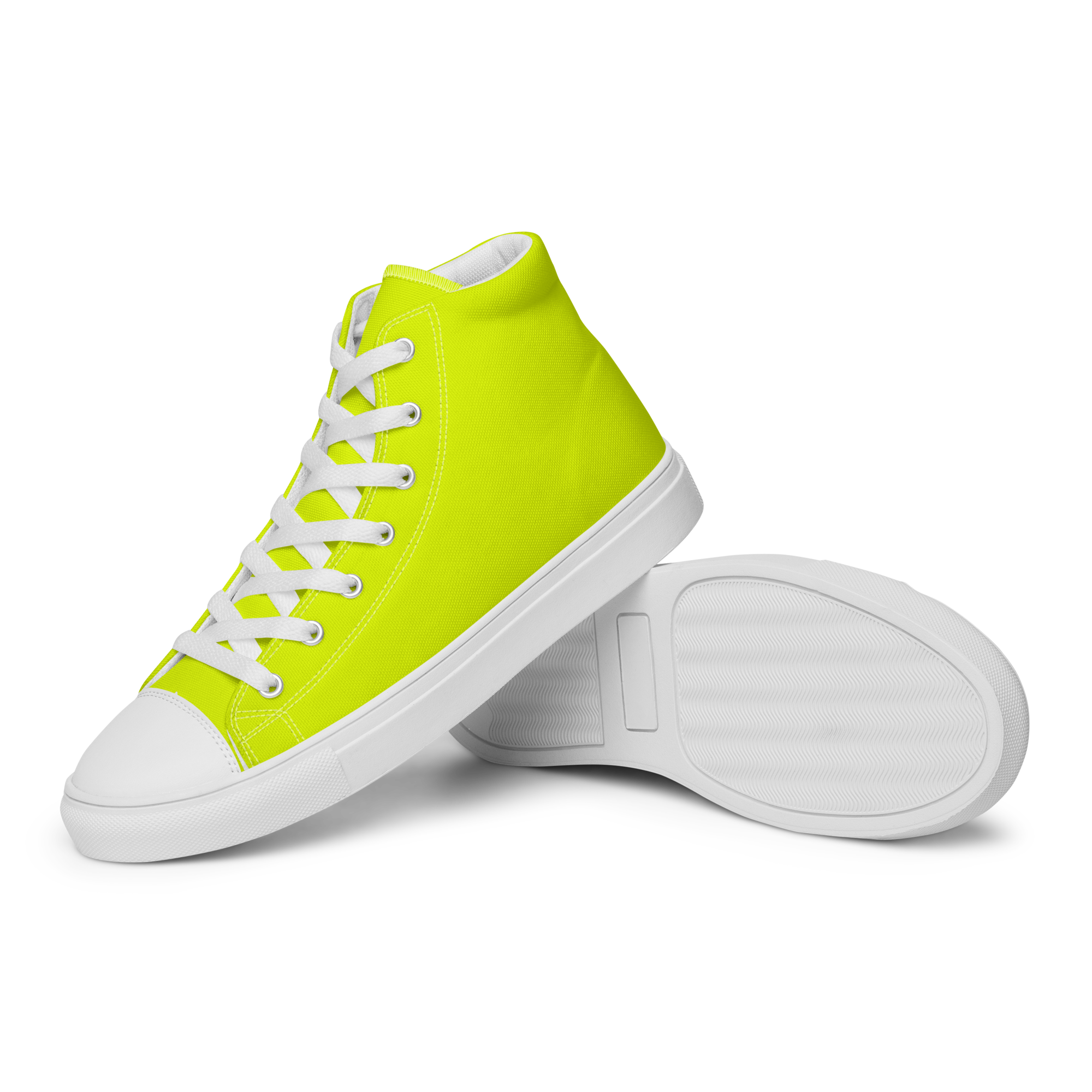Women's High Top Canvas Shoes | Neon Lime