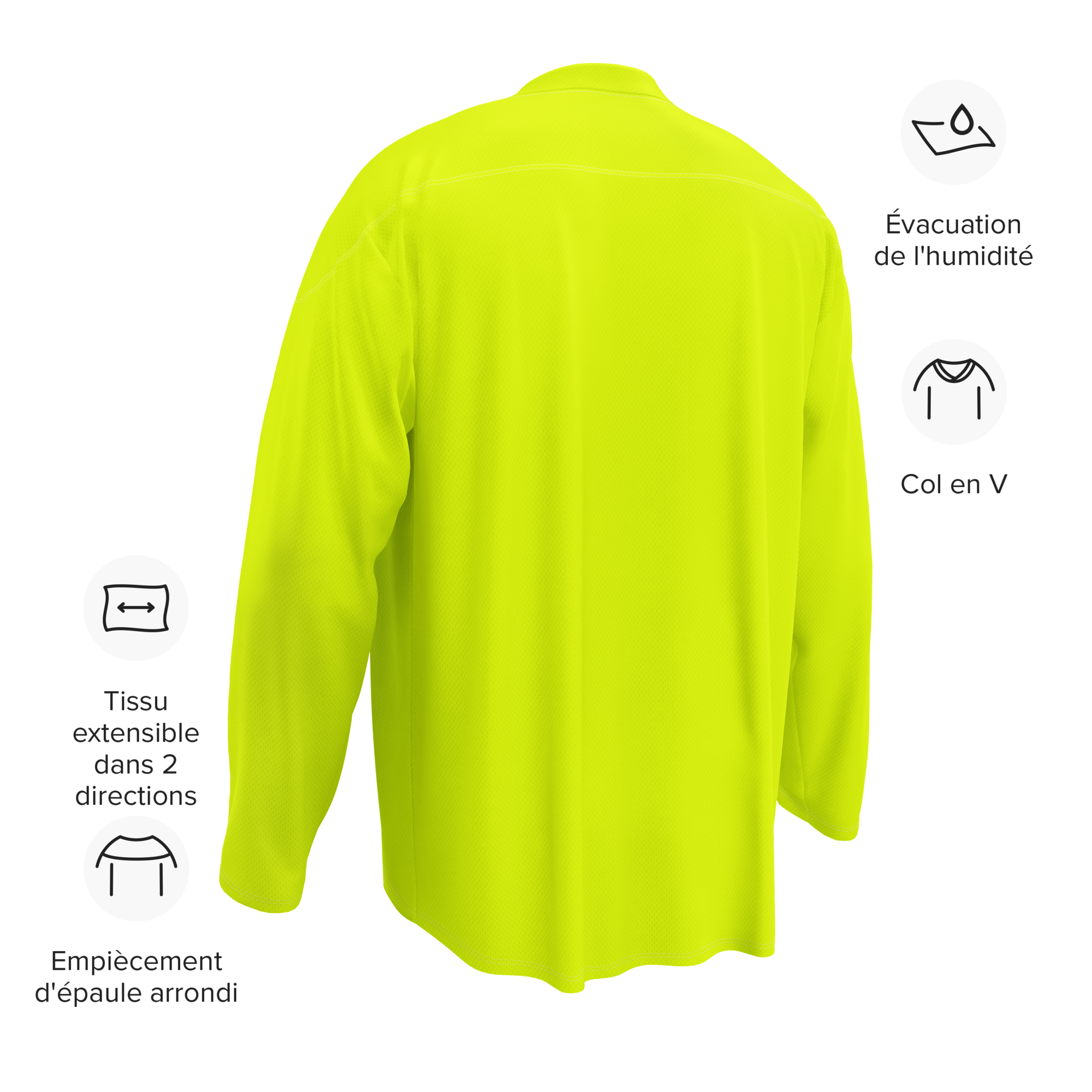 Recycled Hockey Jersey | Neon Lime