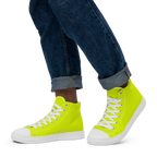 Men's High Top Canvas Shoes | Neon Lime