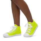 Women's High Top Canvas Shoes | Neon Lime