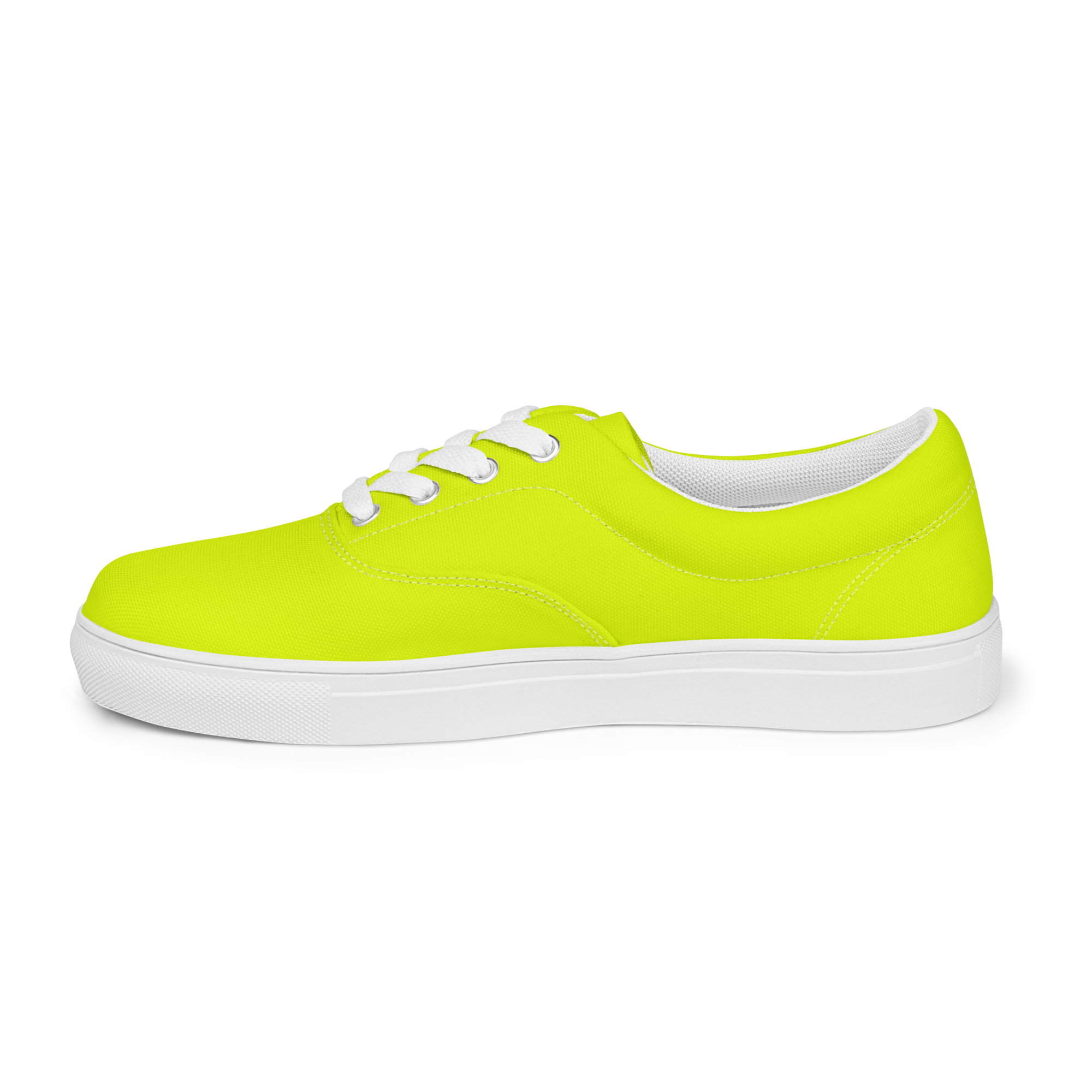 Men's Lace-Up Canvas Shoes | Neon Lime