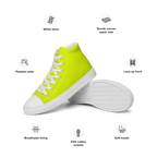 Women's High Top Canvas Shoes | Neon Lime