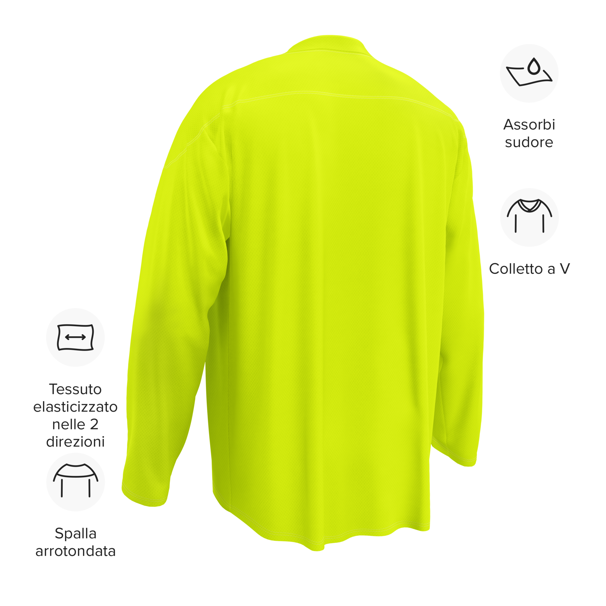 Recycled Hockey Jersey | Neon Lime