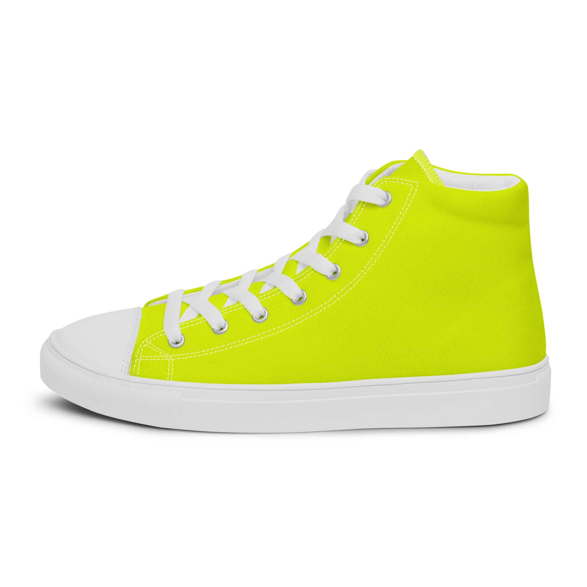 Women's High Top Canvas Shoes | Neon Lime