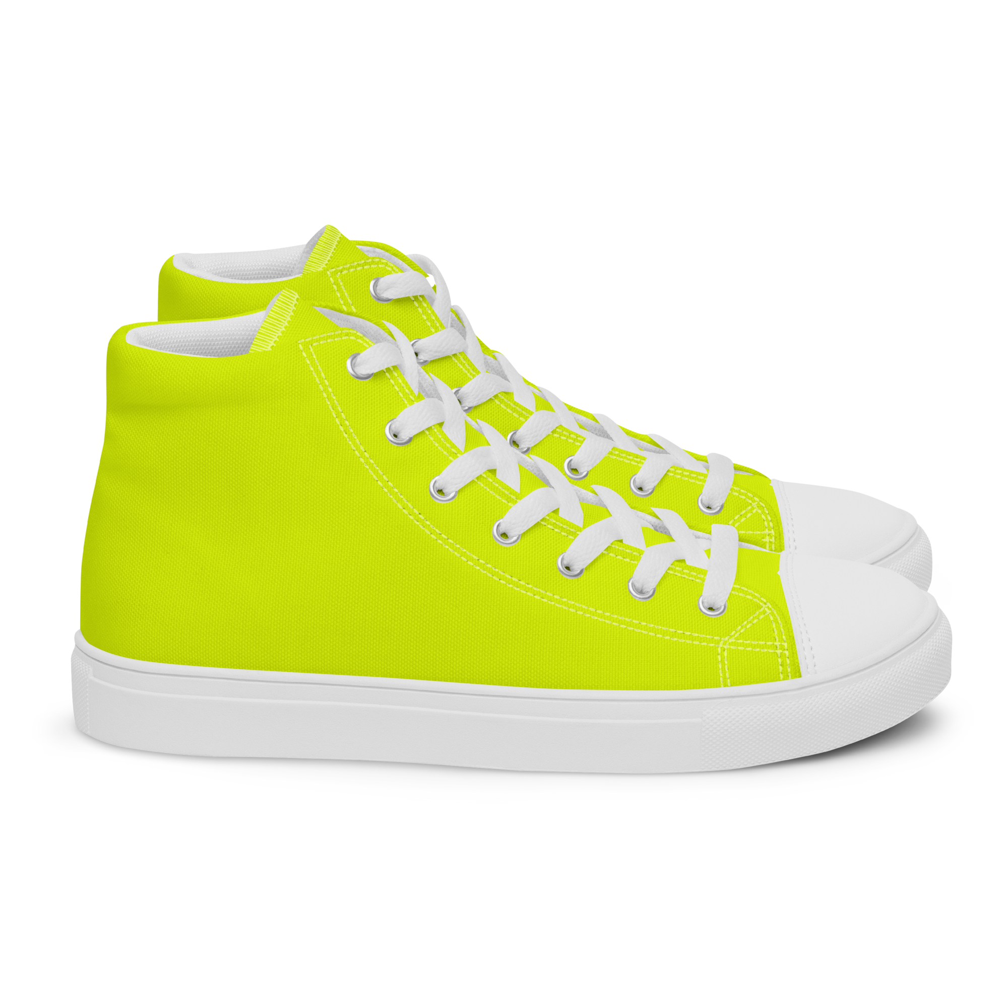 Women's High Top Canvas Shoes | Neon Lime