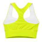 Recycled Longline Sports Bra | Neon Lime