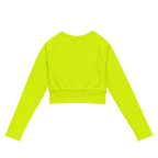 Recycled Long-Sleeve Crop Top | Neon Lime