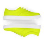 Men's Lace-Up Canvas Shoes | Neon Lime