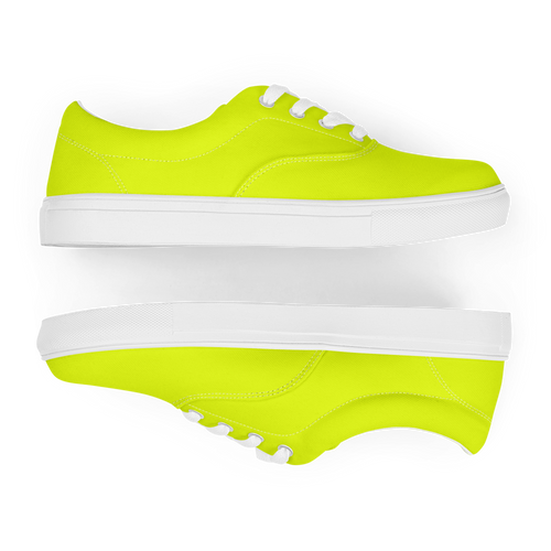 Men's Lace-Up Canvas Shoes | Neon Lime