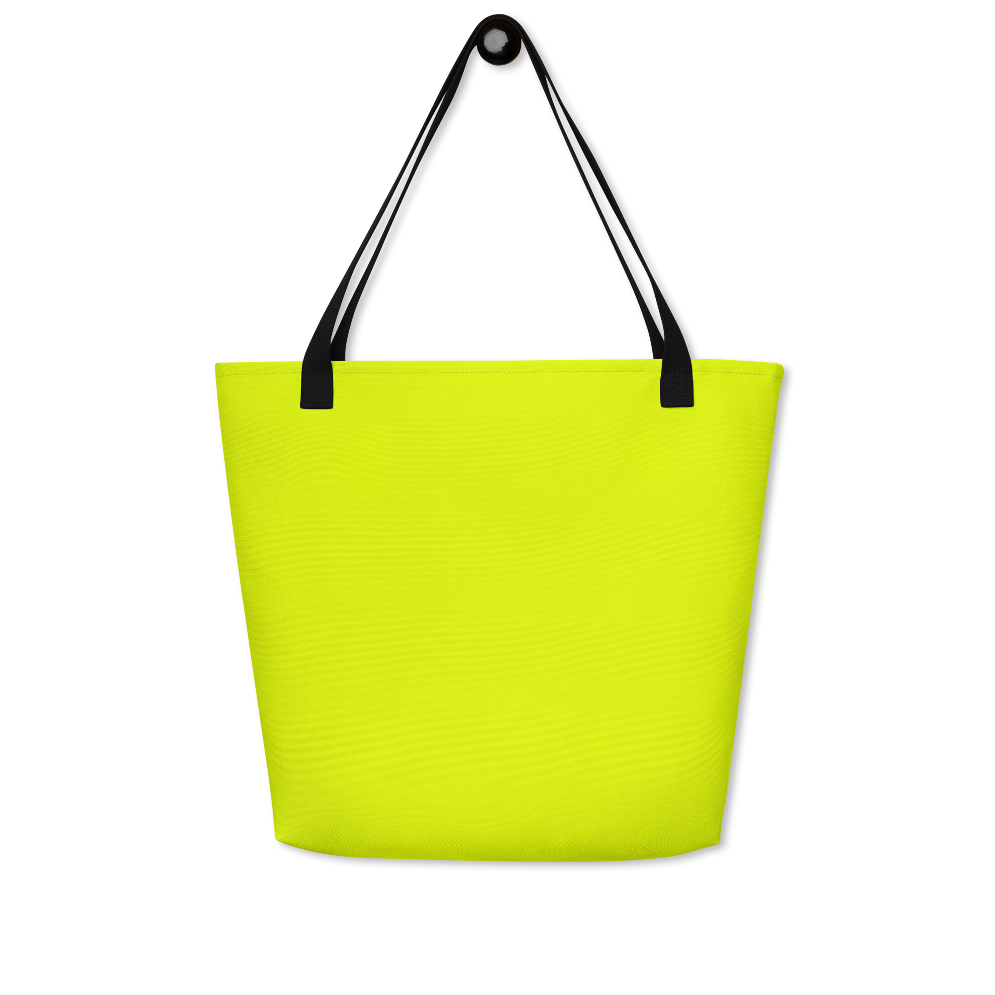Large Tote Bag w/ Pocket | Neon Lime