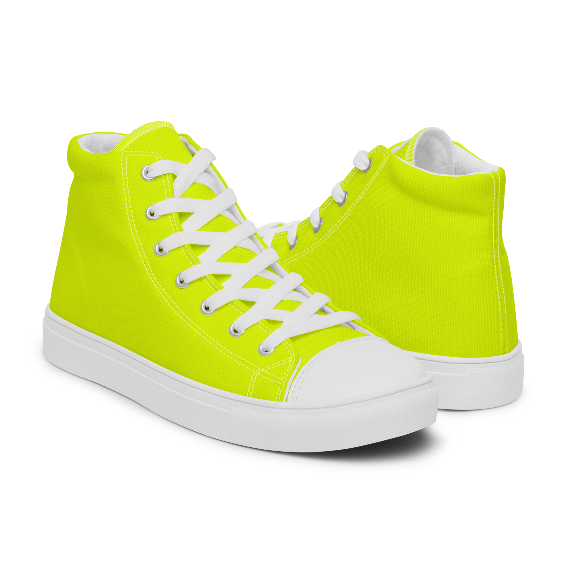 Women's High Top Canvas Shoes | Neon Lime