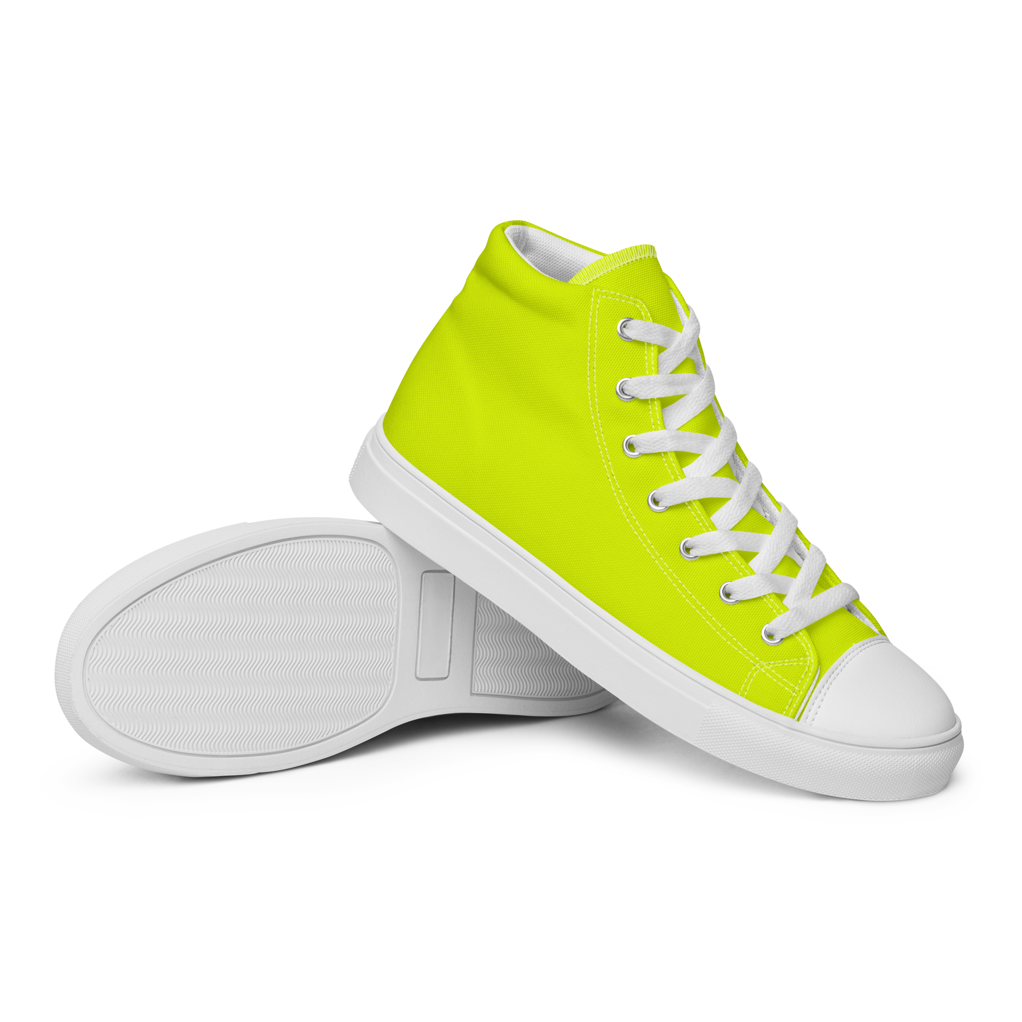 Women's High Top Canvas Shoes | Neon Lime