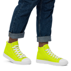 Men's High Top Canvas Shoes | Neon Lime