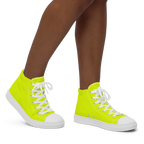 Women's High Top Canvas Shoes | Neon Lime