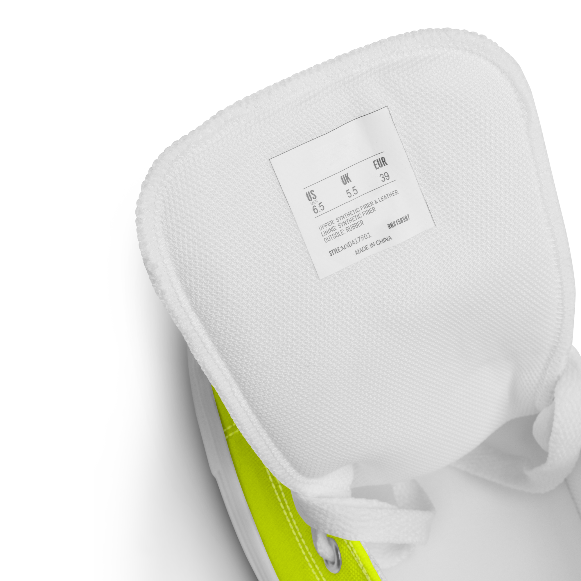 Women's High Top Canvas Shoes | Neon Lime