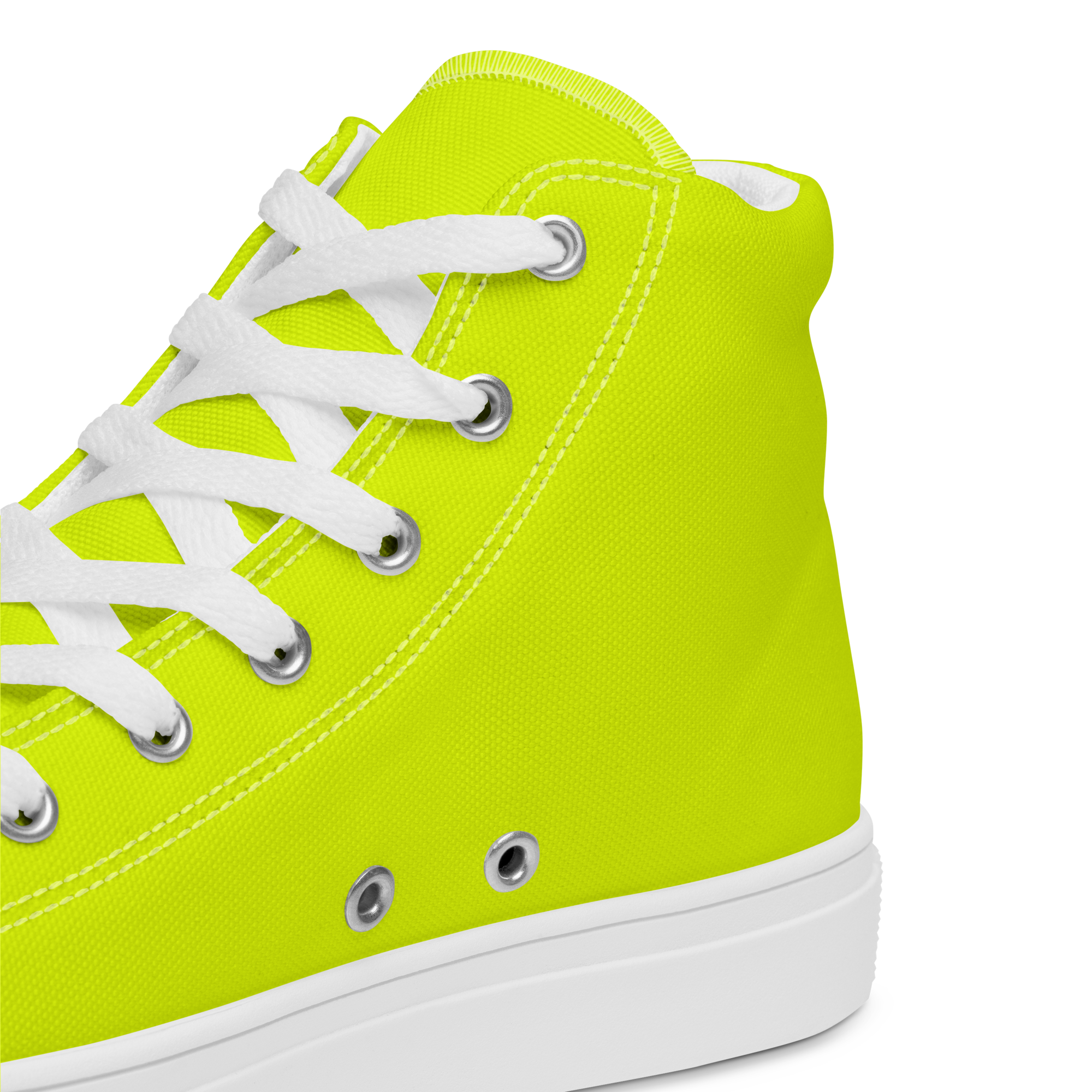 Women's High Top Canvas Shoes | Neon Lime