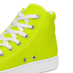 Women's High Top Canvas Shoes | Neon Lime