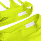 Recycled High-Waisted Bikini | Neon Lime
