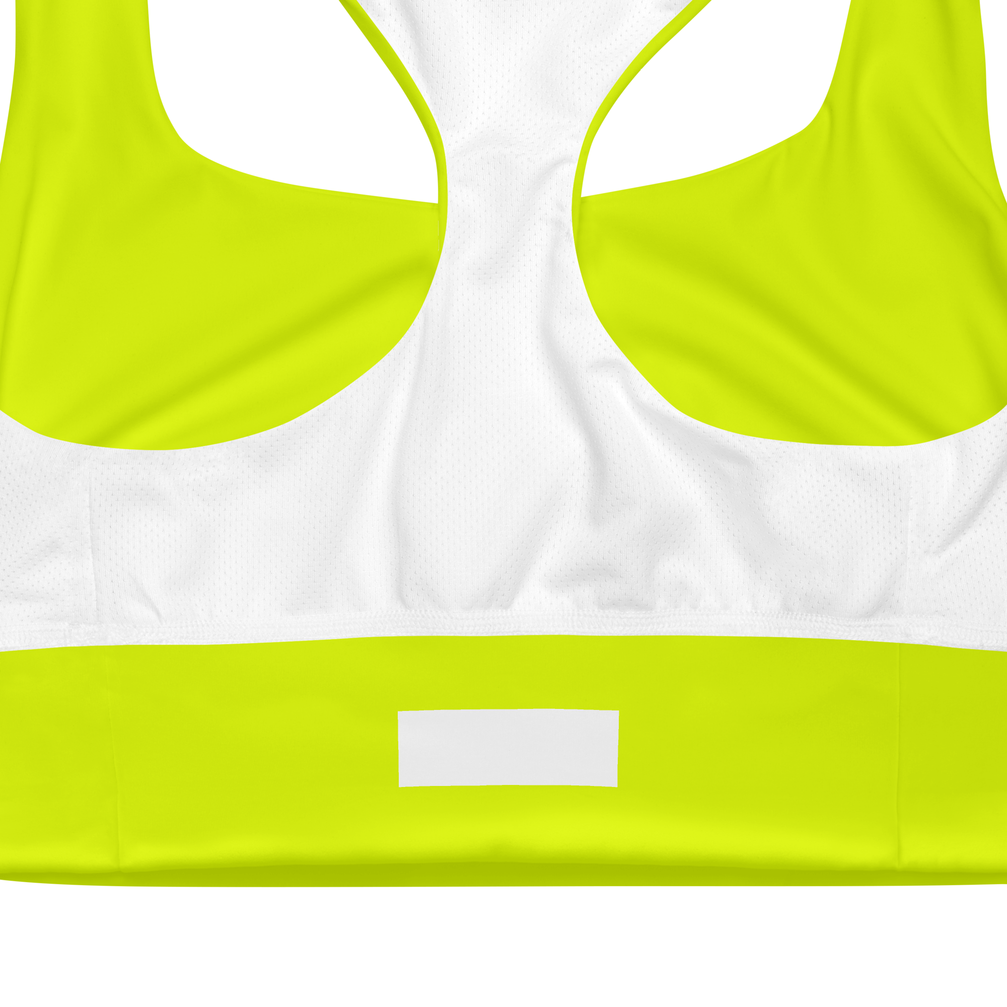 Recycled Longline Sports Bra | Neon Lime