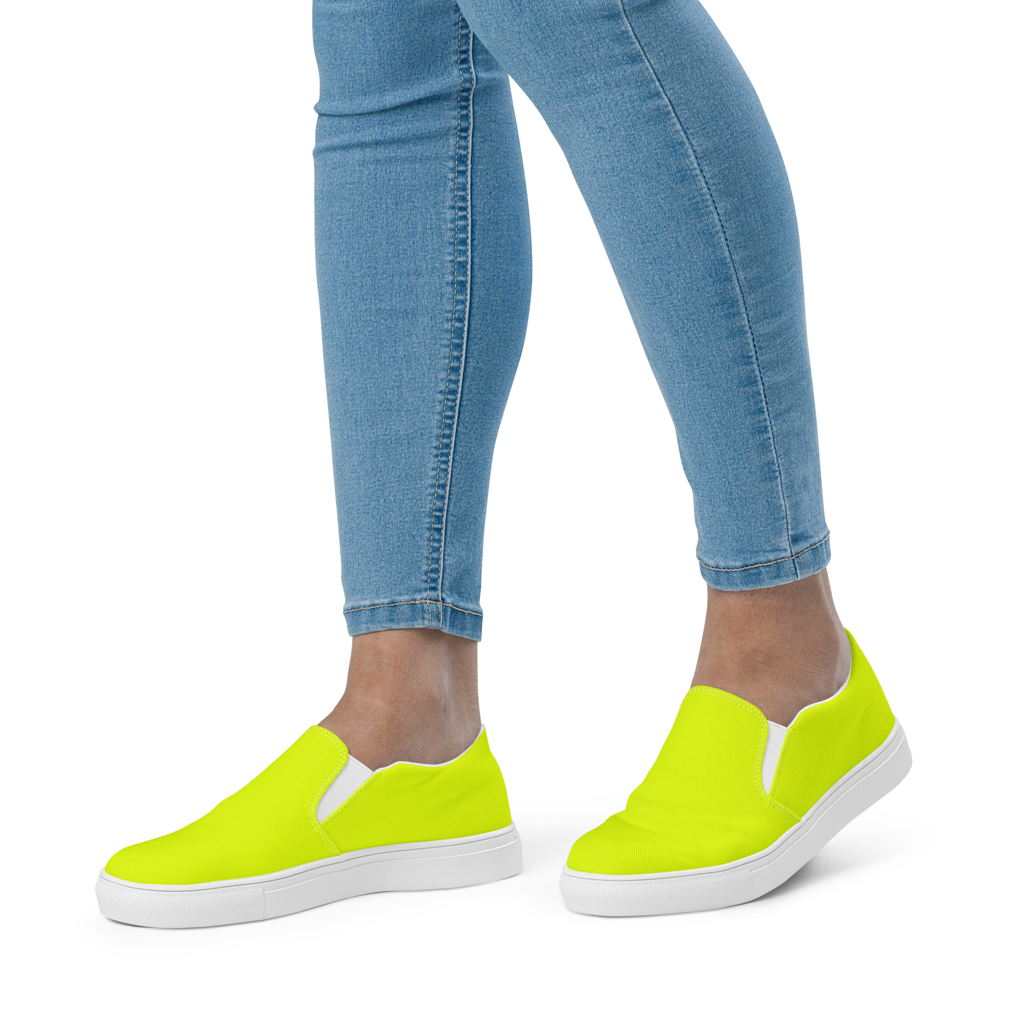 Women's Slip-On Canvas Shoes | Neon Lime