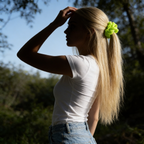 Recycled Scrunchie | Neon Lime