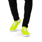 Men's Lace-Up Canvas Shoes | Neon Lime