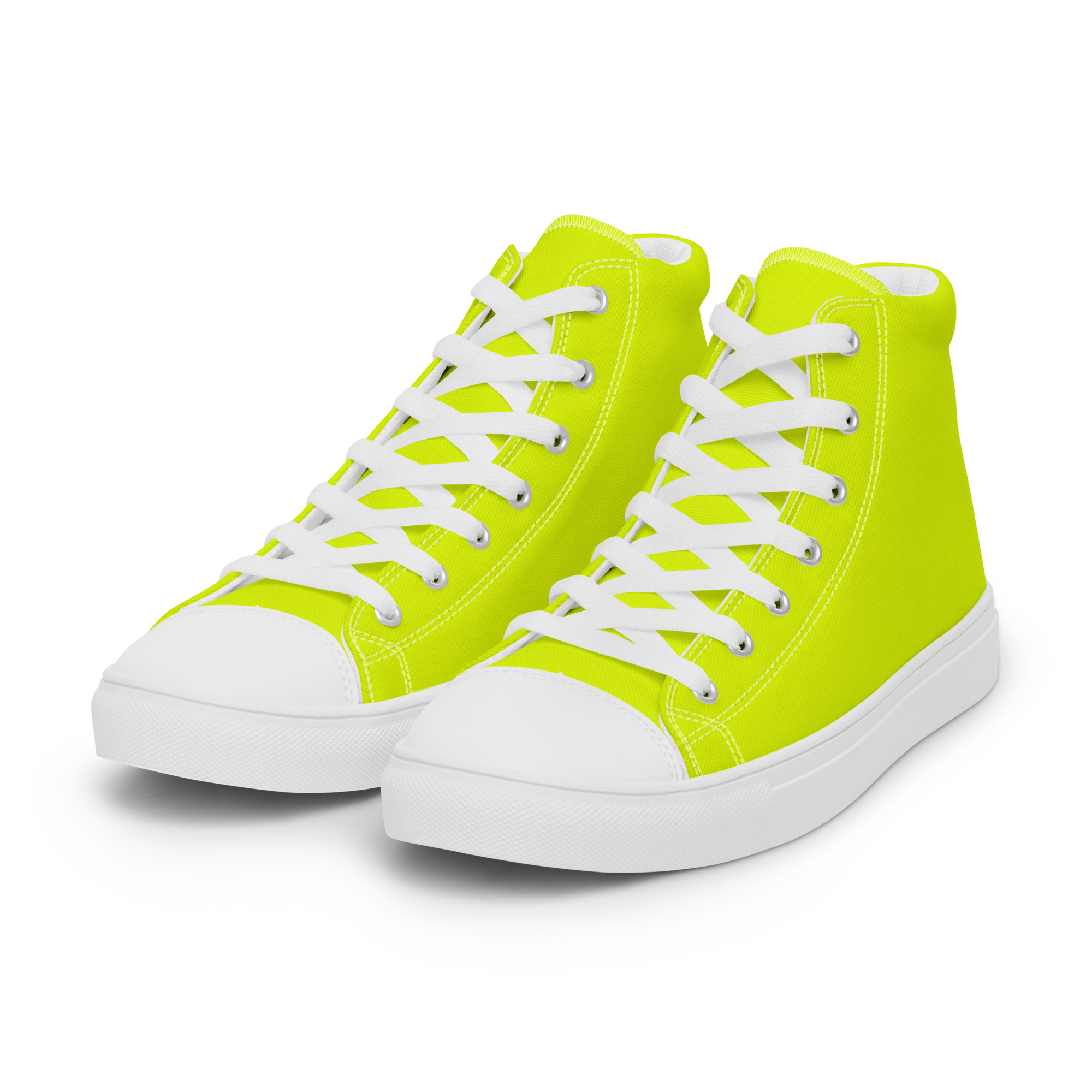 Women's High Top Canvas Shoes | Neon Lime