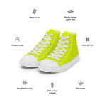 Women's High Top Canvas Shoes | Neon Lime