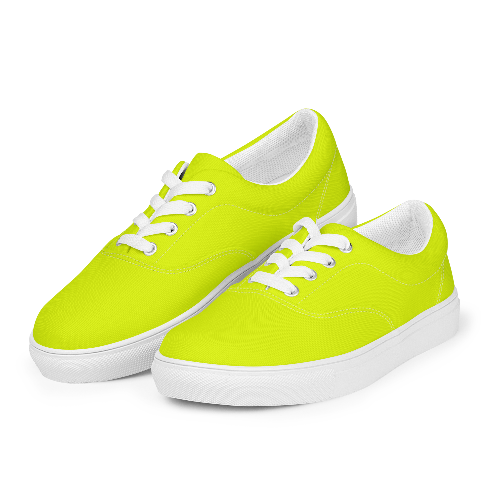 Men's Lace-Up Canvas Shoes | Neon Lime