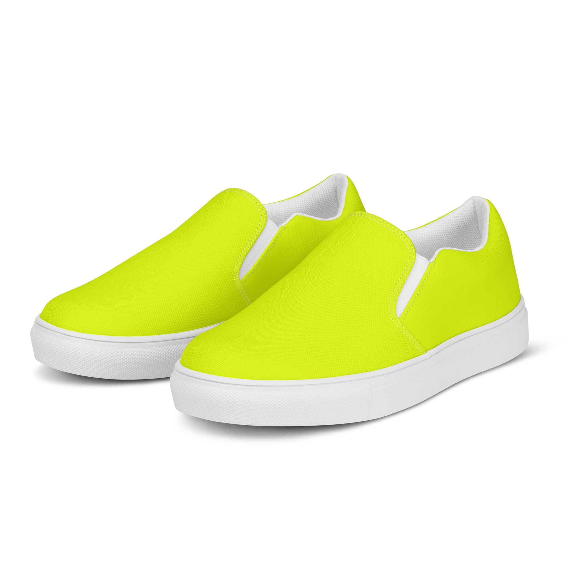 Men's Slip-On Canvas Shoes | Neon Lime