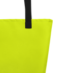 Large Tote Bag w/ Pocket | Neon Lime