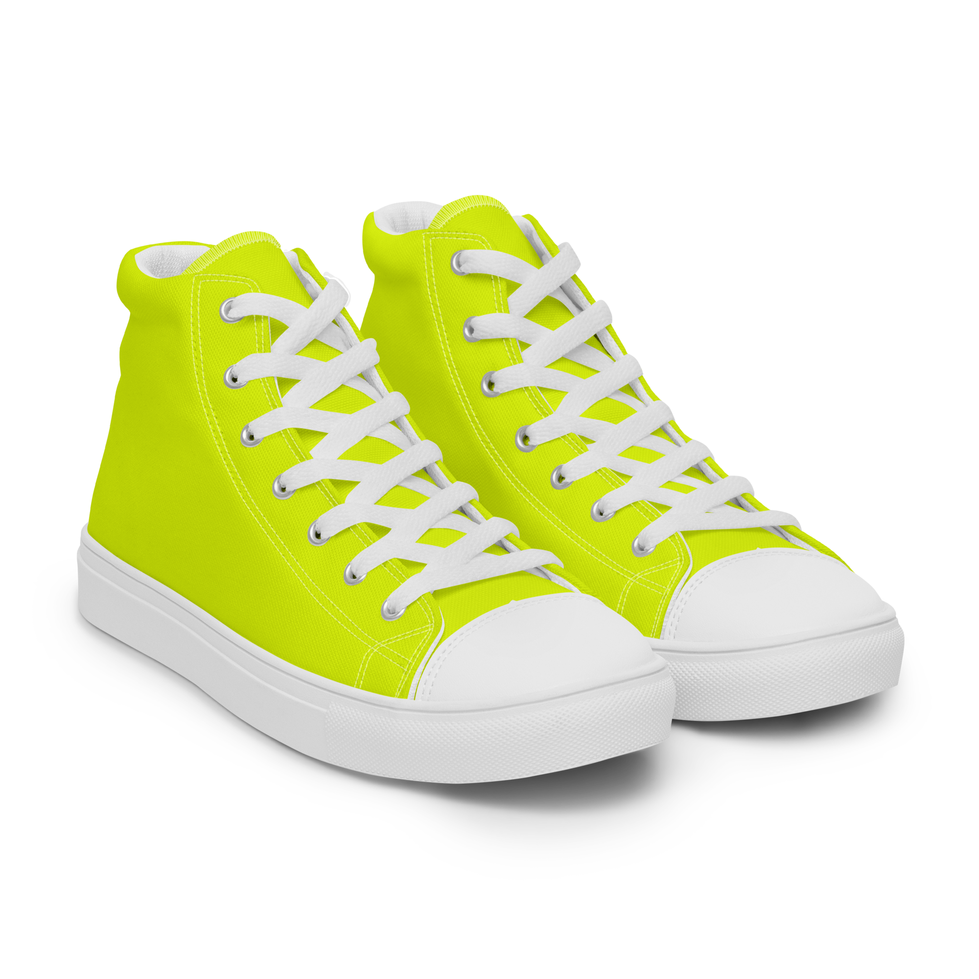 Women's High Top Canvas Shoes | Neon Lime