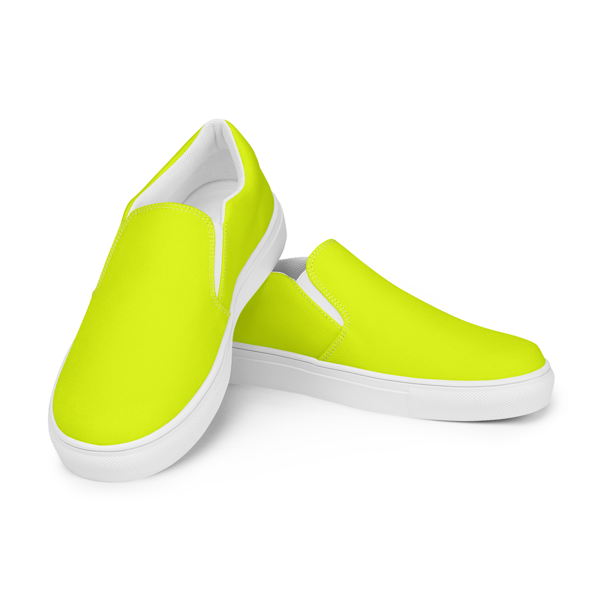 Men's Slip-On Canvas Shoes | Neon Lime