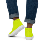 Men's High Top Canvas Shoes | Neon Lime