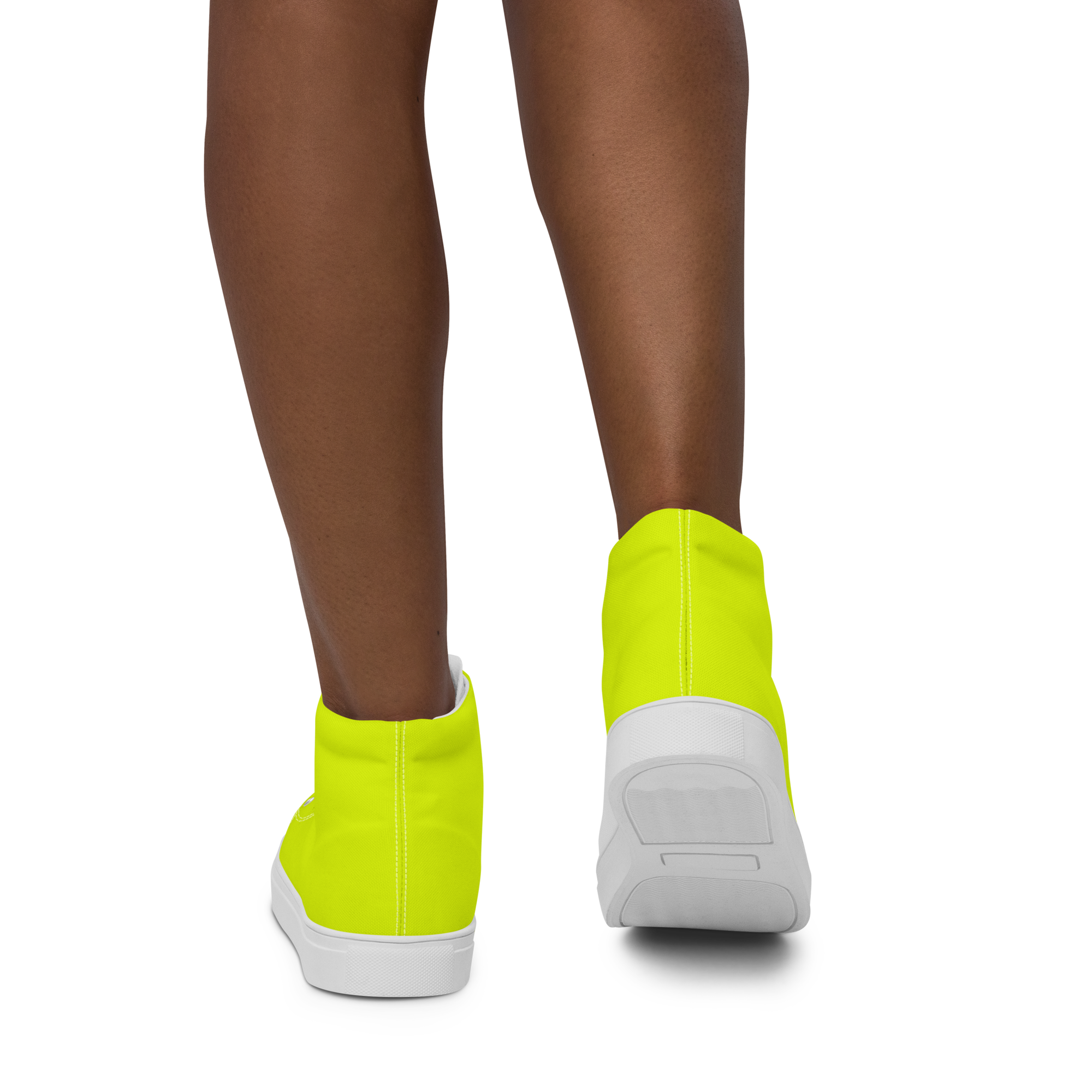 Women's High Top Canvas Shoes | Neon Lime