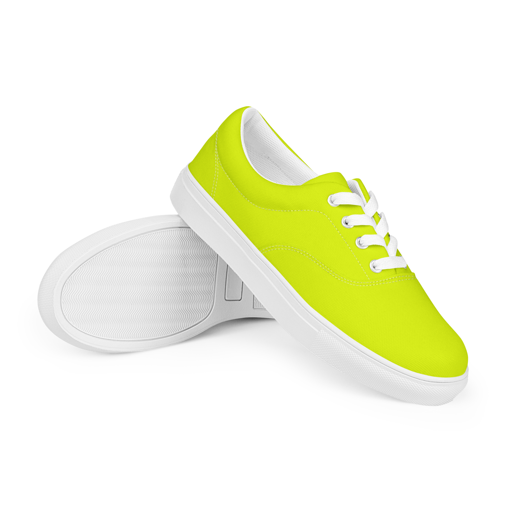 Men's Lace-Up Canvas Shoes | Neon Lime
