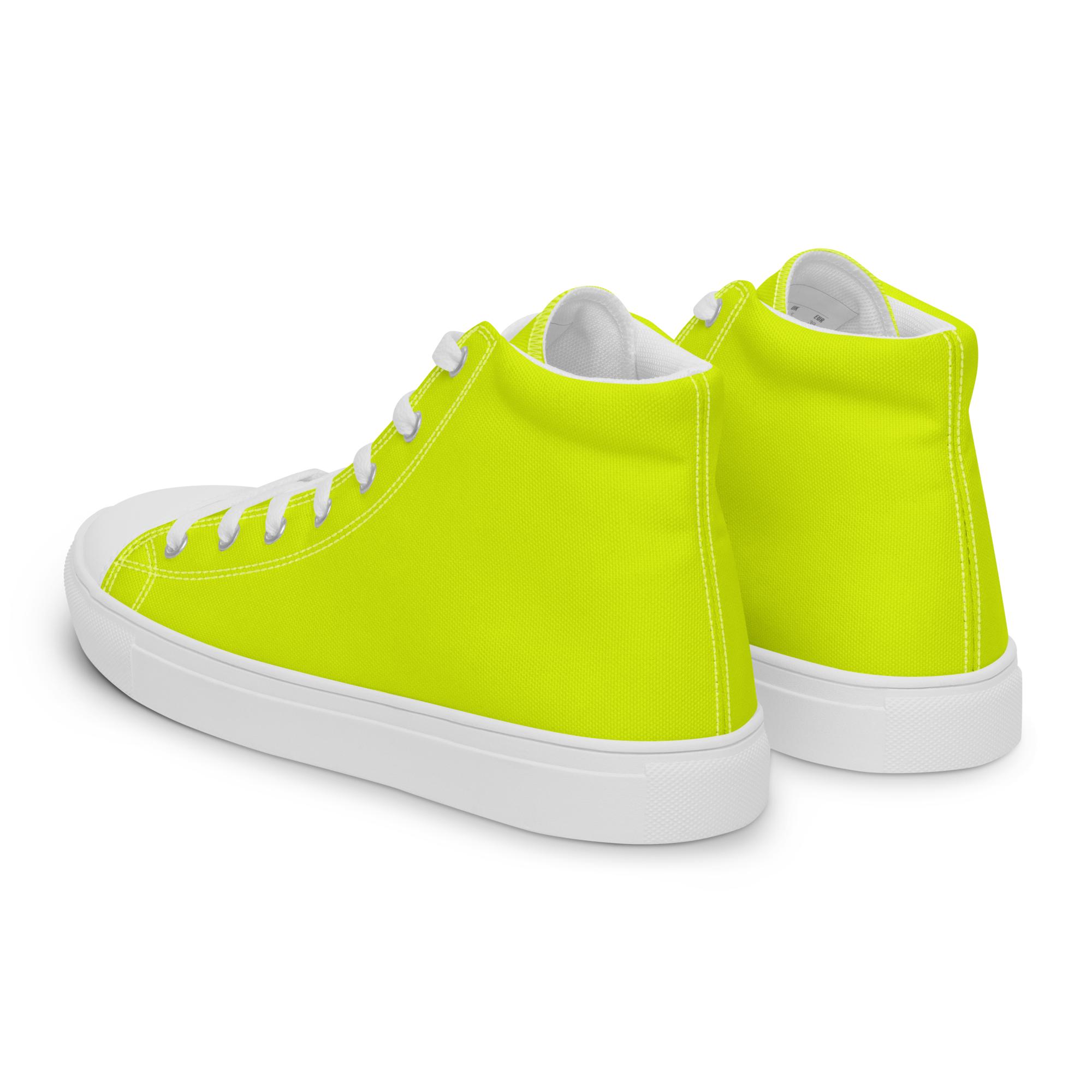 Women's High Top Canvas Shoes | Neon Lime