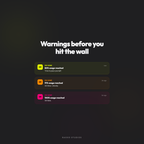 OhNine desktop notifications at 80, 91, and 100 percent Claude usage