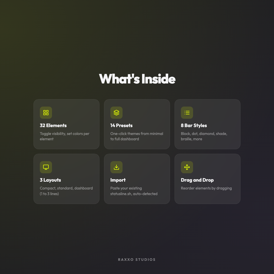 Statusline Builder - statusline features 