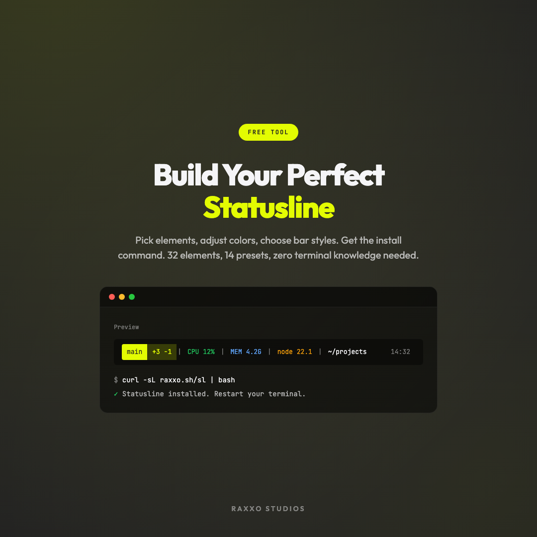 Statusline Builder - statusline hero 