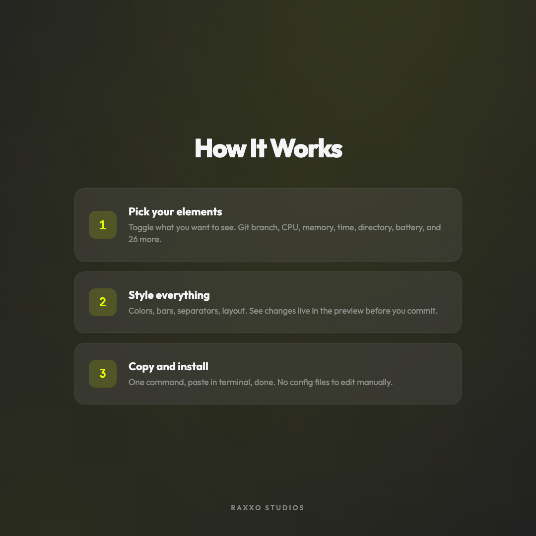 Statusline Builder - statusline howitworks 